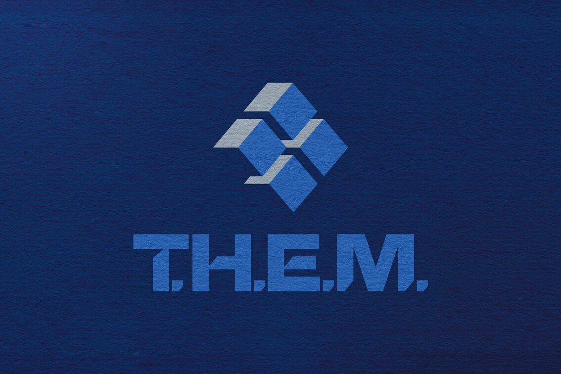 T.H.E.M. modular logo system mockup