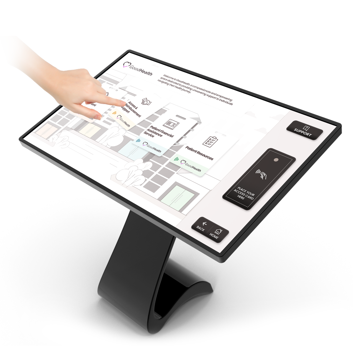 Touch screen with Interactive Kiosk Experience